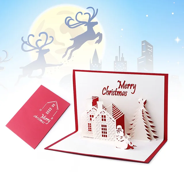 christmas cards 3d pop up merry christmas series santas handmade custom greeting cards christmas gifts souvenirs - Custom Greeting Cards christmas cards 3d pop up merry christmas series santas handmade custom greeting cards christmas gifts souvenirs - Custom Greeting Cards