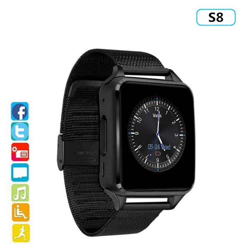 

New Arrival X7 Smart Watch S8 with Camera Touch Screen Support SIM TF Card Bluetooth Smartwatch For iPhone Xiaomi Android Phone