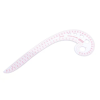 

Peerless 11.8" Plastic Long Comma Shaped Transparent French Curve Ruler Spline School & Educational Functional Supplies