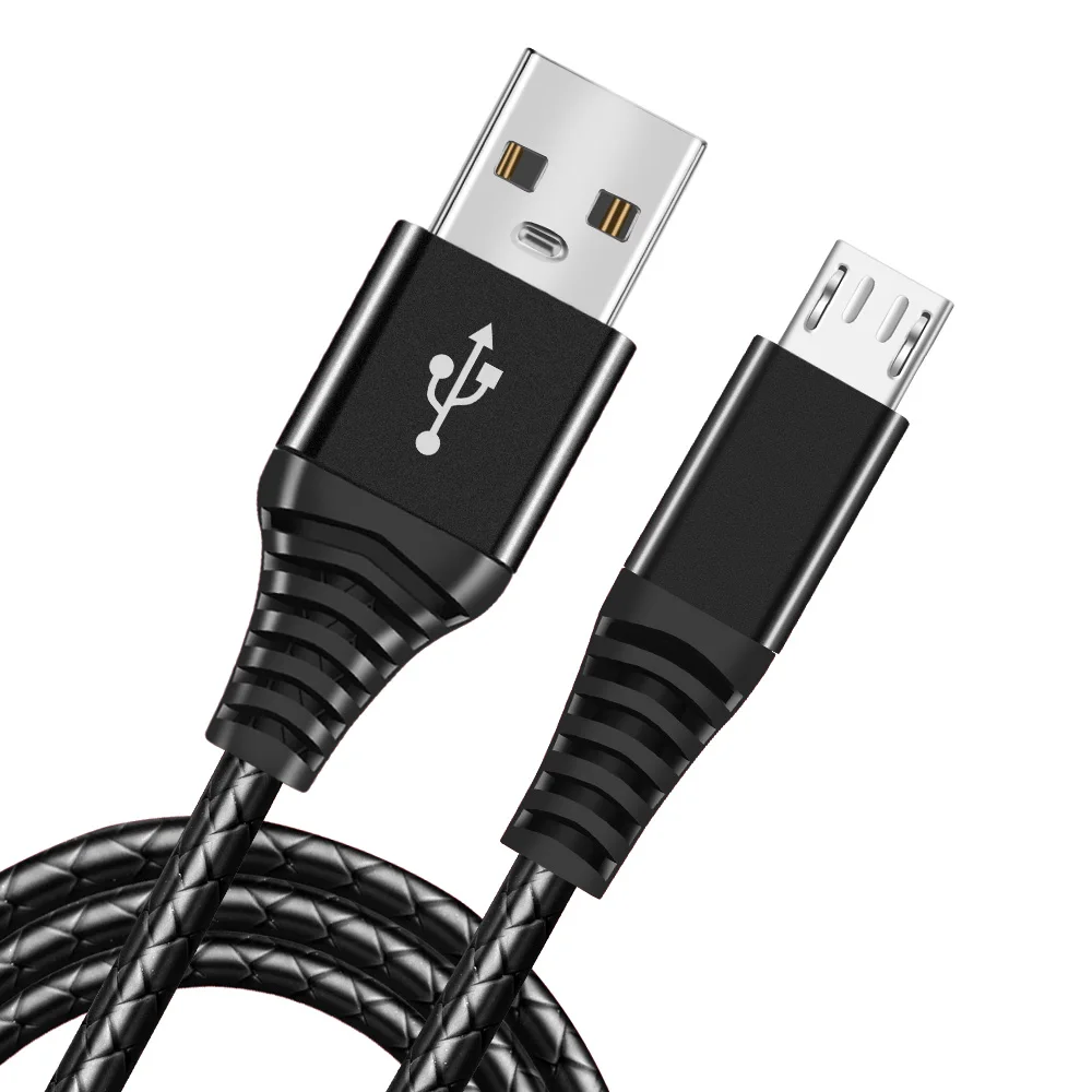 Олаф 1 м Micro USB кабель для samsung Xiaomi 2.4A кабель передачи данных для быстрой зарядки Android мобильный телефон зарядное устройство провода шнур Кабели Microusb - Цвет: Black