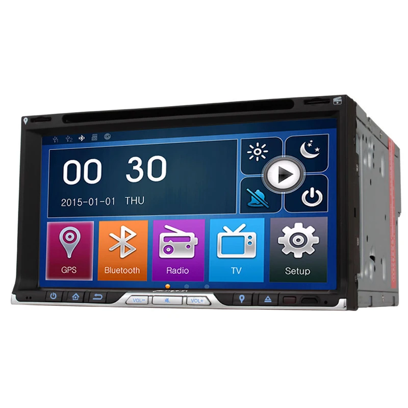 Clearance 6.95 inch 2 din car audio Touch Screen Bluetooth GPS Navigator DVD Player Steering Wheel Control/Radio /Reversing Camera 2