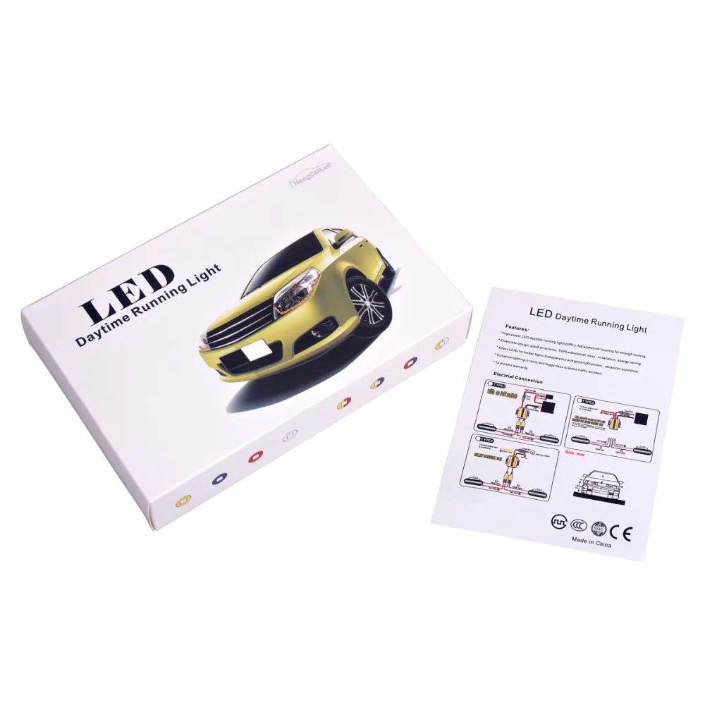 2 шт. 16SMD устойчивый Кристалл горки Светодиодные ленты Гибкая дневного света DRL