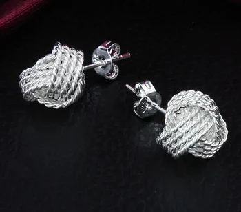 

Free Shipping 925 Silver Exquisite Jewelry Wholesale Tennis Stud Earrings
