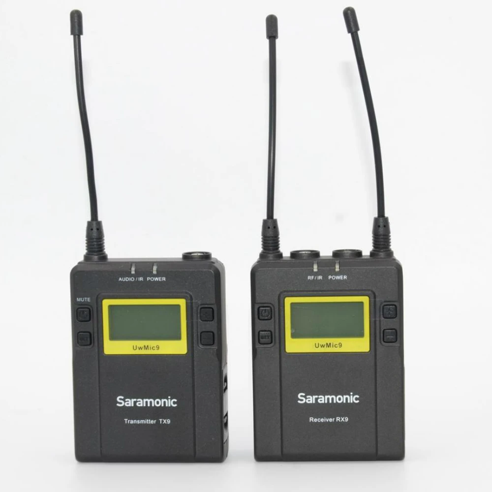 Saramonic UwMic9(RX9+ TX9) вещание UHF Беспроводной петличный микрофон система для Dslr камеры микрофон для видеокамер Микрофон Canon