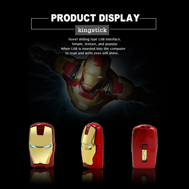 Креативные usb-накопители с героями мультфильмов Железный человек Флешка 128 ГБ usb флэш-накопитель 2,0 4 ГБ 8 ГБ 16 ГБ 32 ГБ 64 ГБ 128 ГБ