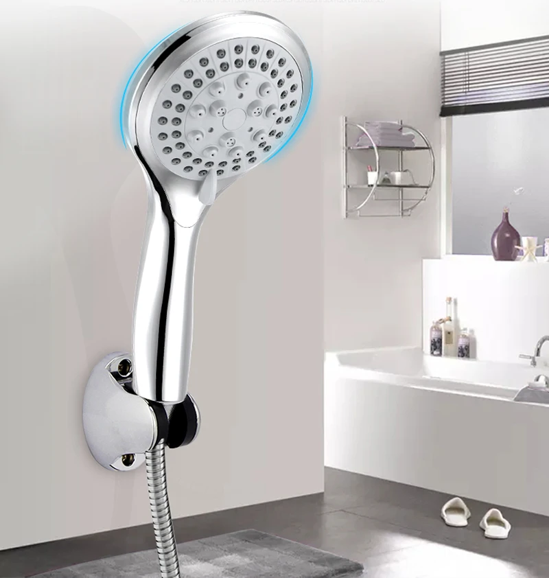 5 режимов ABS пластик Ванная комната душем большая панель круглый Chrome дождь Глава воды заставки классический дизайн G1/2 дождя ZJ039