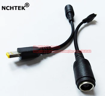

NCHTEK DC 7.9x5.5MM Female to Small Port Square Yellow Tip Male Connector Cord Cable For Lenovo IdeaPad/Free Shipping/10PCS