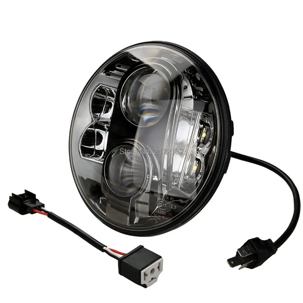 "1шт 7-дюймовый дюймовый круглый Е13 80W вело фара 7"" фара DOT утвержден Хай/Лоу для Харлей Дэвидсон " "1шт 7-дюймовый дюймовый круглый Е13 80W вело фара 7"" фара DOT утвержден Хай/Лоу для Харлей Дэвидсон "