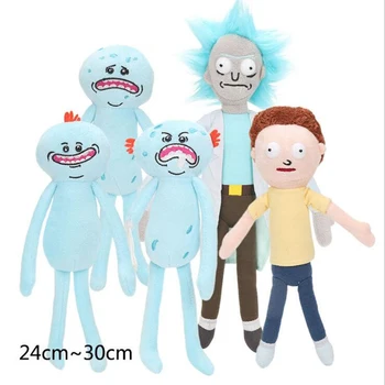 

Rick and Morty plush toys Happy Sad Foamy Meeseeks Stuffed Plush Toys Dolls Mr. Poopybutthole Mr. Meeseeks stuffed toy