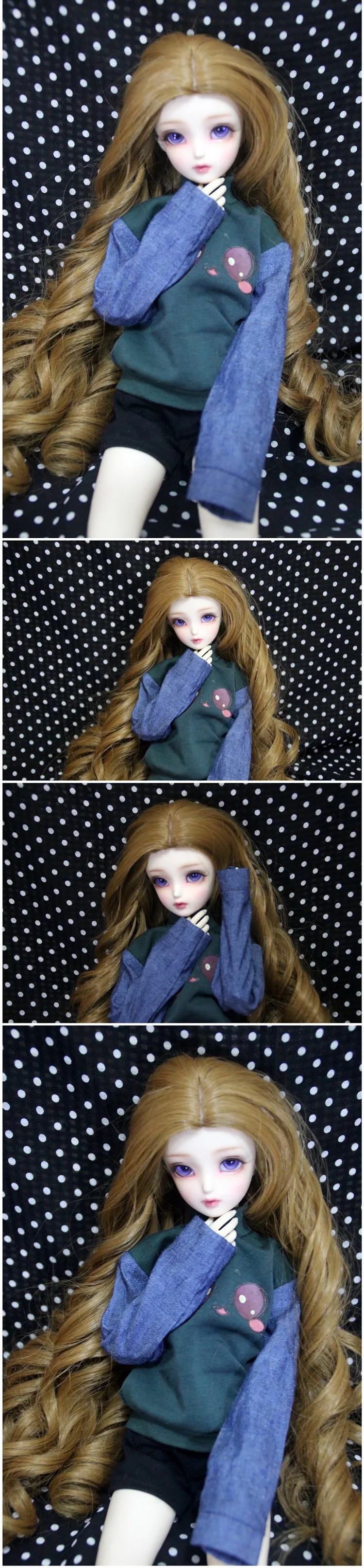 MUZIWIG Длинные Синтетические вьющиеся парики для BJD 1/3 1/4 1/6 SD куклы аксессуары для детской куклы