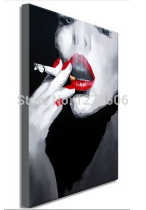 Museum quality handpainted modern home decor ktv hotel decorative oil painting abstract canvas painting Temptation of lady.jpg