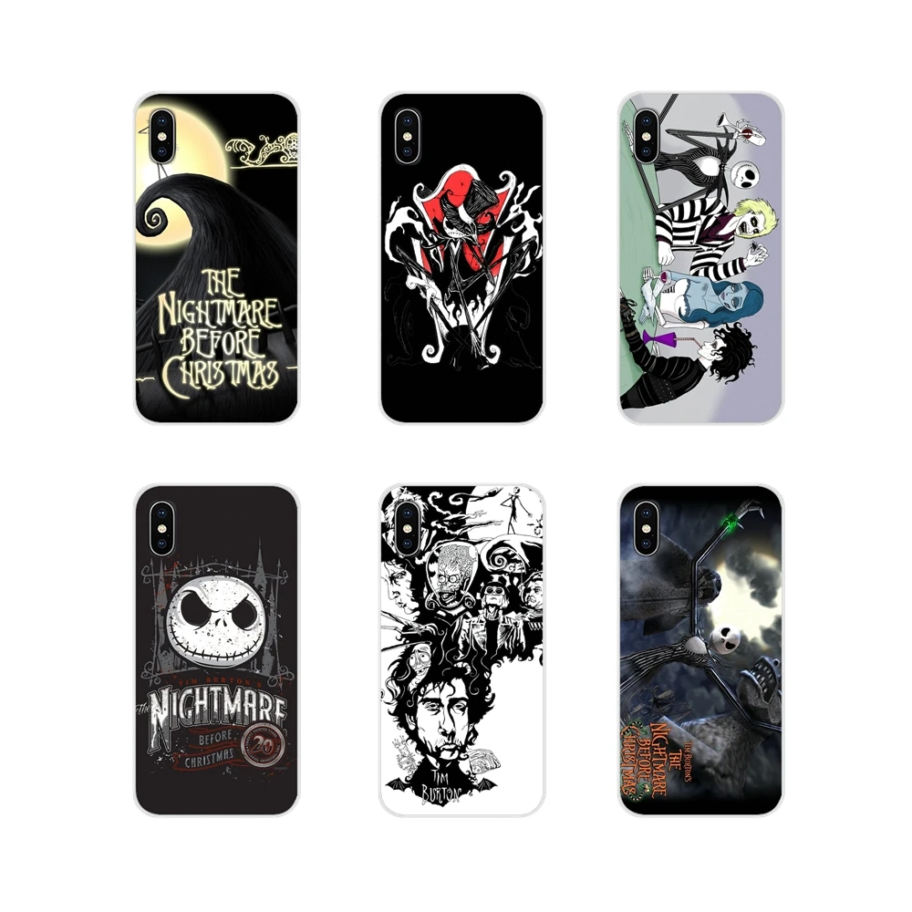 

For Apple iPhone X XR XS MAX 4 4S 5 5S 5C SE 6 6S 7 8 Plus ipod touch 5 6 Fashion Case The Nightmare Before Christmas Tim burton