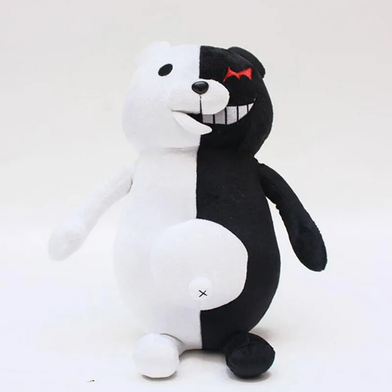 Dangan Ronpa Super Danganronpa 2 Monokuma Black & White Bear Plush Toy Soft Stuffed Animal Dolls Birthday Gift for Children Kids