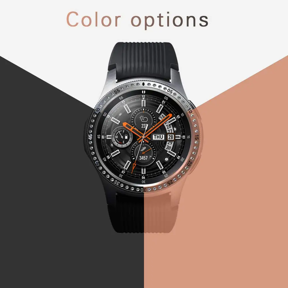 46mm 42mm Anti Scratch Bling Diamond Bezel Cover Protector Ring Frame Dial Adhesive Case For Samsung Gear S3 S4 Galaxy Watch