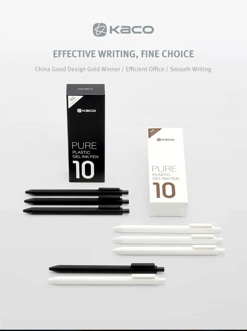 Xiaomi KACO знак ручки 10 шт./упак. школьные Канцтовары, шариковая ручка, ручка Швейцарии пополнения Японии черные чернила добавить Mijia ручка