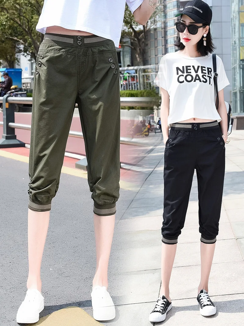 2019 New Arrival Summer Women Calf Length Harem Casual Pants Trousers Plus Size M-5XL | Женская одежда