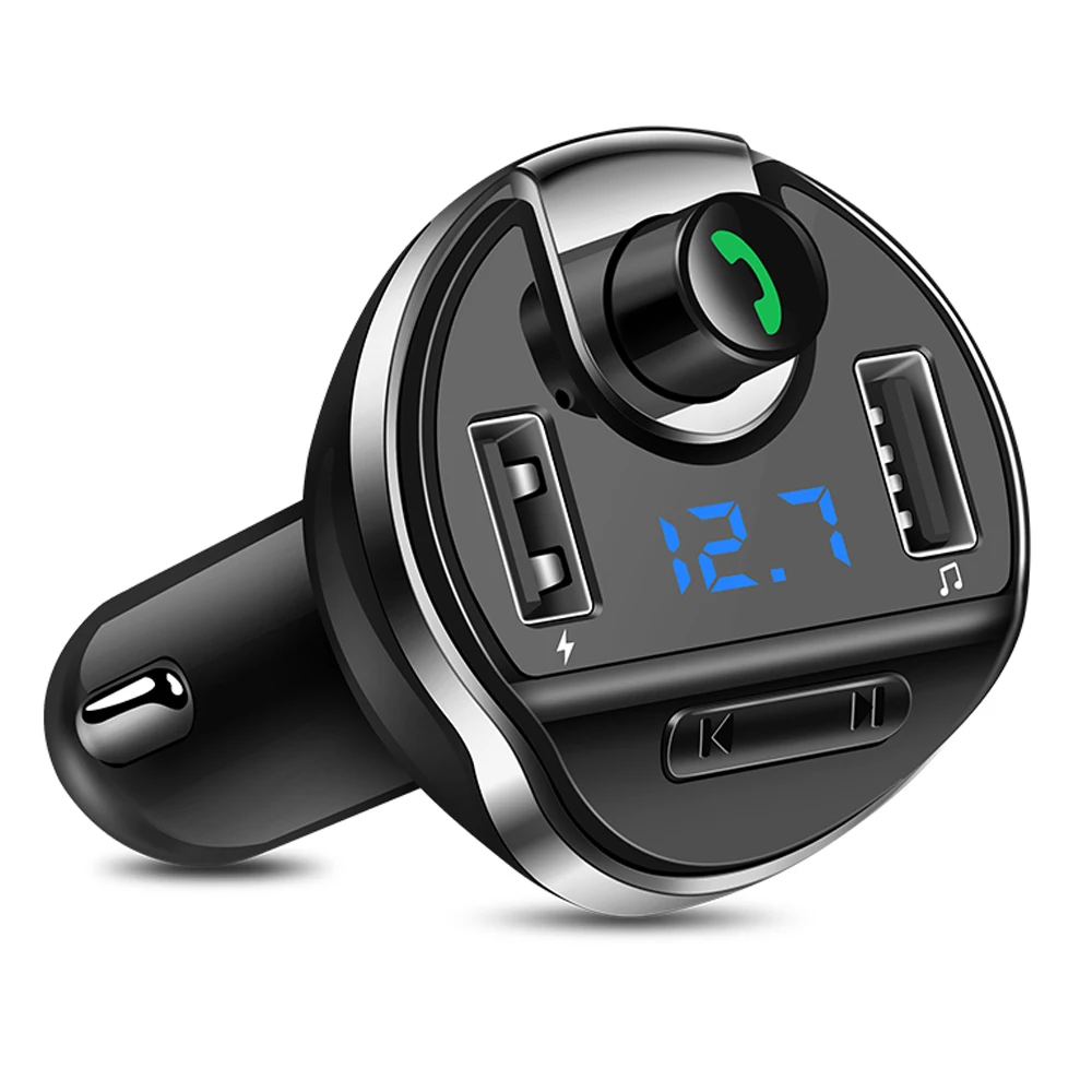 Multi function Dual USB Car Charger 5V 2.1A with Car MP3 Player