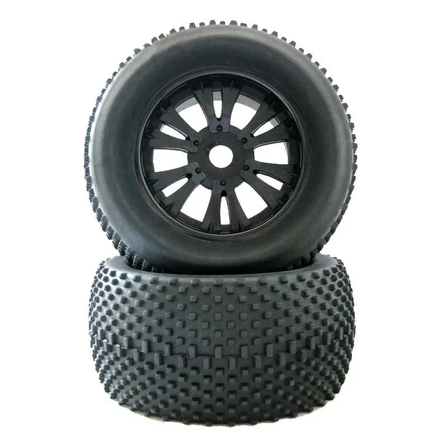 2Pcs RC Remote Control Car 1/8 Nitro Truck Rubber Sponge Tires Rim