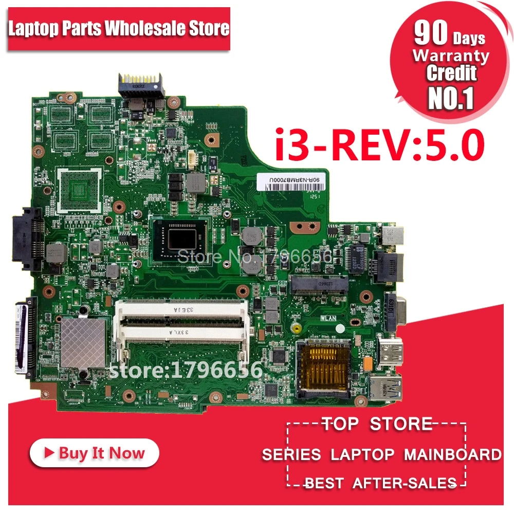 K43E Motherboard i3 REV5.0 For ASUS A43S X43S K43S K43SD K43SV laptop