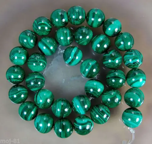 

Hot sell ->@@ N711 5Strand 10MM Natural Green Malachite Round Loose Beads 15" AAA -Top quality free shipping