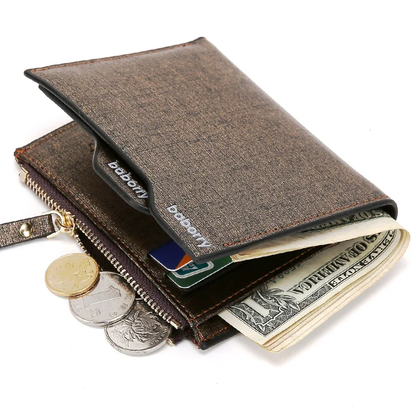 

New Fashion Wallets for Men with Coin Pocket Wallet ID Card Holder Purse Clutch with Zipper Men Wallet with Coin Bag Gift