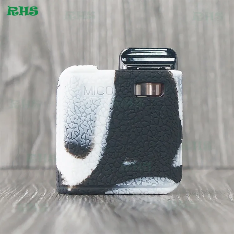 RHS поступление силиконовый защитный чехол рукав для Smok Mico 13 красочный выбор комплект - Цвет: black white