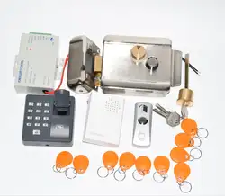 Дверной замок Система контроля доступа комплект Электрический дверной замок с блоком питания считыватель отпечатков пальцев кнопка