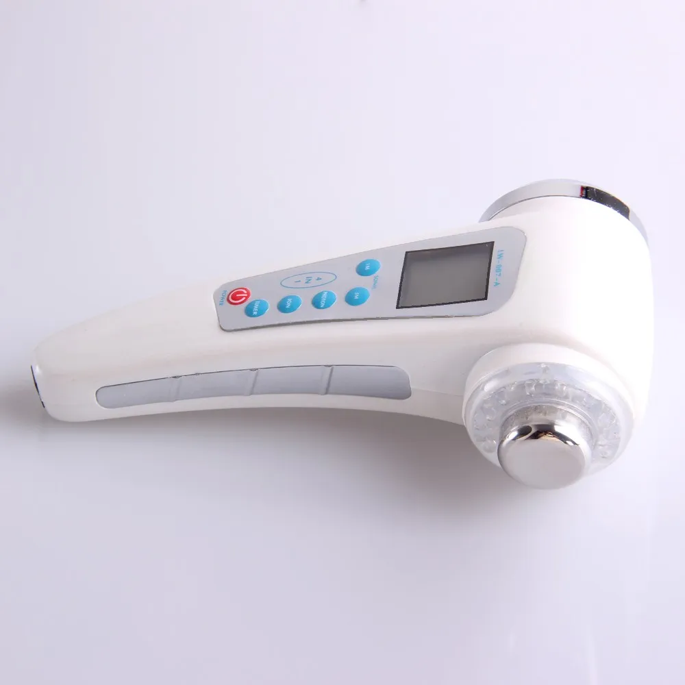 Equipamento da Beleza Ultra-sônico + Íon Galvânico + Led Rejuvenescimento da Pele 4 em 1 Ultra-som + 3 Display Fóton Massageador Facial Lcd 1 Mhz 13 High Quality Beleza e saúde