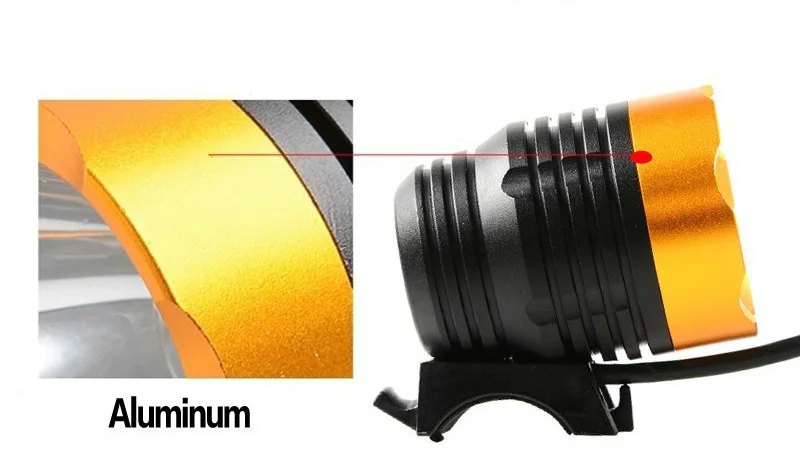 ROCKBROS Bicycle Headlight USB Rechargeable LED T6 LED Bike Head Led Riding Flashlight 3 Colors Waterproof RK0034 (3)