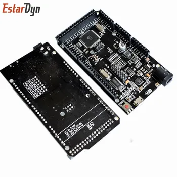 

WeMos Mega +WiFi R3 ATmega2560+ESP8266 (32Mb memory), USB-TTL CH340G. Compatible Mega, NodeMCU, WeMos ESP8266