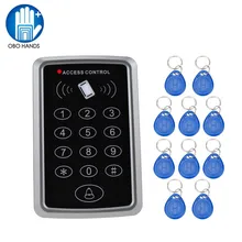 Plastic RFID Standalone Access Control System Digital Keypad + 10pcs Keyfobs RFID Tag for Opening Door Lock