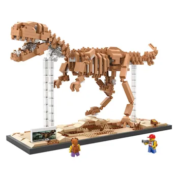 

LOZ dinosaur fossil skeleton model diy Building Blocks bricks Jurassic Tyrannosaurus Rex Educational Birthday Gift for Children