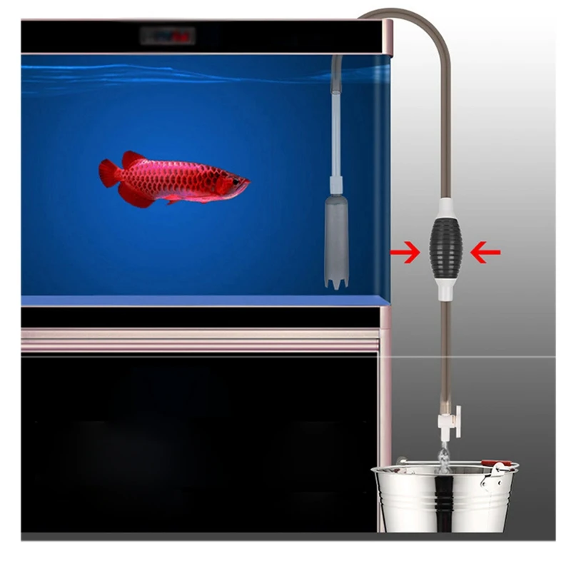 Аквариумный сифон насос ручной очиститель аквариума вакуумный насос для замены воды безопасная вакуумная рыбка бак Вакуумный Гравий фильтр для воды очиститель