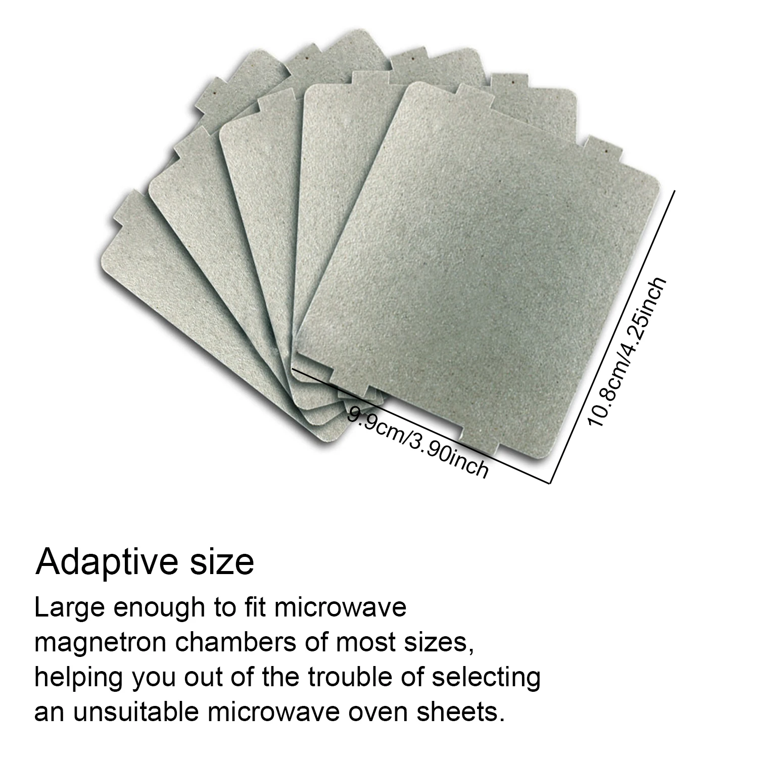 Behogar 5pcs Microwave Oven Mica Plate Sheet Paper Repairing Accessories Replacement Parts for Midea 9.9 x 10.8cm