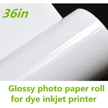 36in* 30 м Горячая 180 г 200 г 230 г белая глянцевая струйная печать фотобумага рулоны для красителя принтера