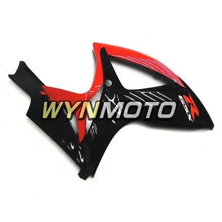 Полный комплект обтекателей для GSXR600 750 06-07 2006 2007 K6 впрыска ABS пластмасс Обтекатели Полный кузова капоты красные, черные кадры