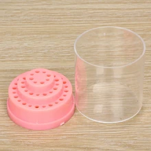 48 отверстий Держатель сверла для ногтей стенд с акриловой крышкой контейнер для хранения Маникюрный Инструмент Горячий МДФ