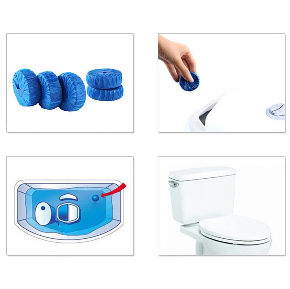 5PC Automatic Toilet Bowl Antibacterial Cleaning Tabs Cleaner Deodorizer Blue Bubble For Bathroom Household Chemicals Toilet