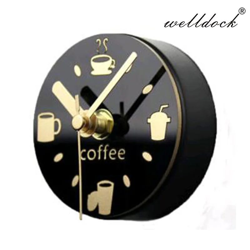 

Coffee Design Kitchen Fridge Silent Clocks Sweep Magnet Clock Refrigerator Watch Reloj de Pared Bird Design Wall Clocks