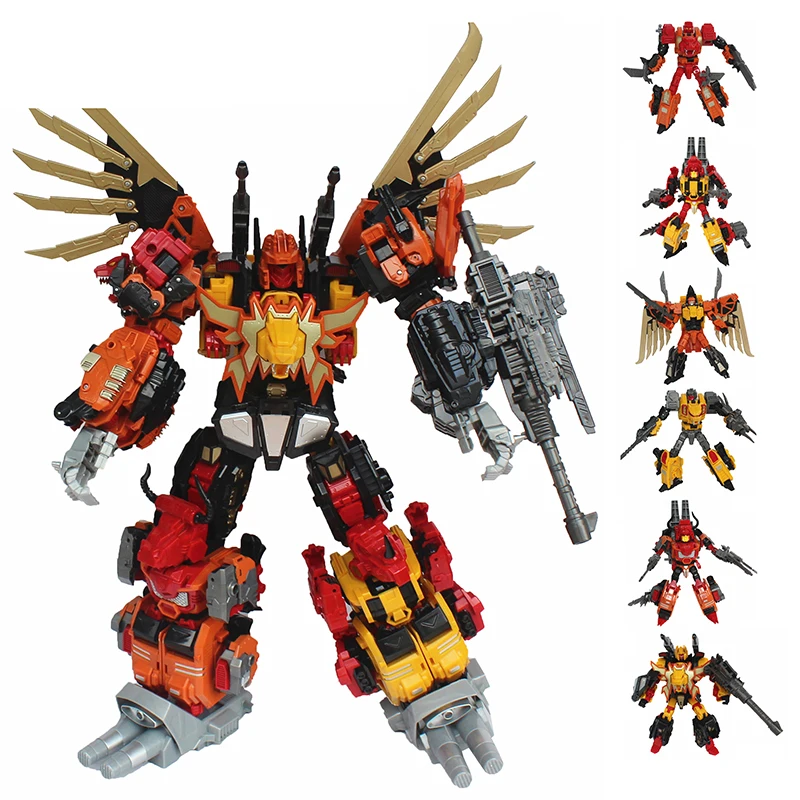 

JinBao Transformation Action Figure G1 MMC Predaking Feral Rex Predacons 6IN1 Oversize Upgrade Edition Robot retail boxToys