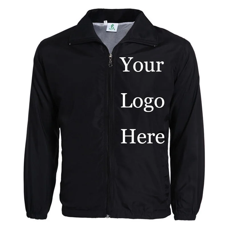Custom Jacket Windbreaker DIY Print Embroidery LOGO Design Photos Thin