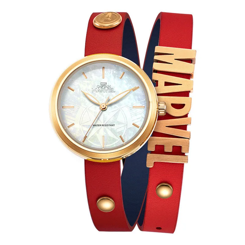 

Surprised Captain Periphery Film Synchronous Fund Wrist Watch Woman Trend Marvel Hero Bracelet Watchband Student Wrist-watches