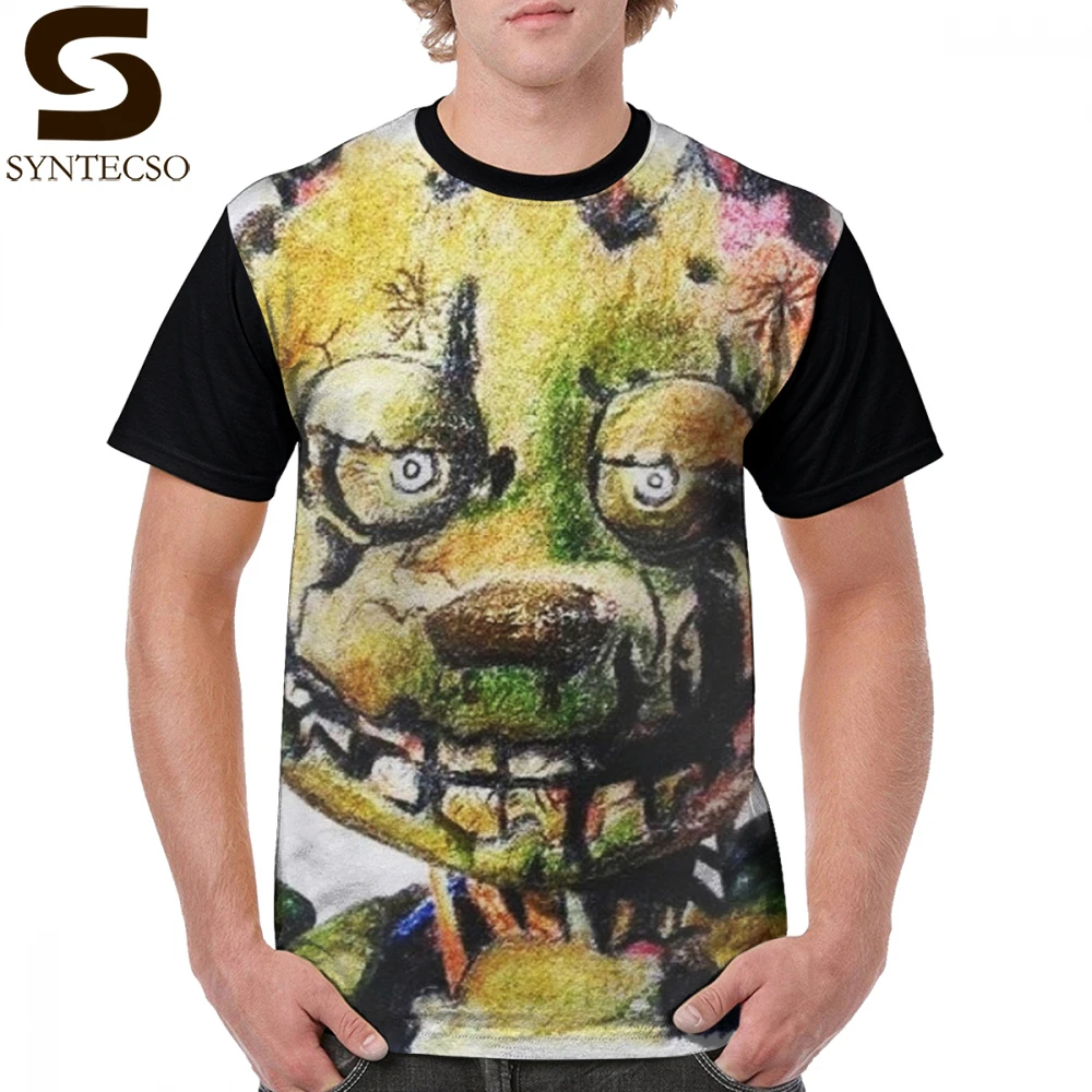

Springtrap T Shirt FNAF Springtrap Collection T-Shirt Polyester Short Sleeve Graphic Tee Shirt Graphic Men Cute Big Basic Tshirt