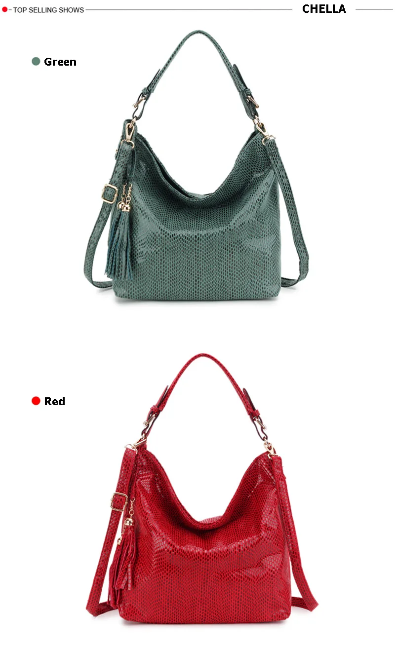Women Snake Leather Shoulder Bag Female Serpentine Pattern Hobos Bags Tassel Big Handbag Luxury Designer Ladies Tote SS0309 (8)