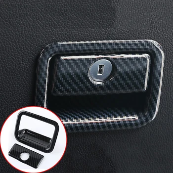

For Toyota Land Cruiser Prado FJ150 2010-2018 ABS Carbon fiber pattern Glove Box handle Switch Cover Trim Car Styling 2pcs