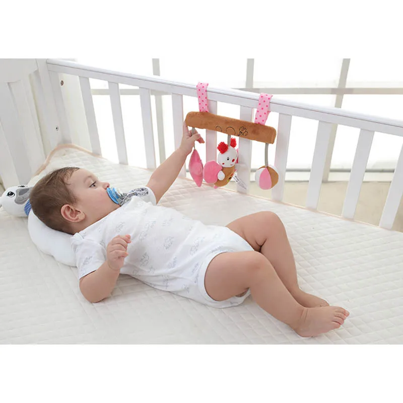 New sound music box butterfly brown car hanging baby bed hanging bell toy children BB device baby toy pendant suitable for 0M+