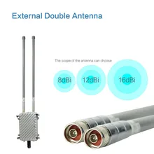 Высокая мощность открытый Всепогодный Открытый AP базовая станция большая площадь wifi покрытие 300 Мбит/с wi fi маршрутизатор добавить 2* 8dBi FRP антенны