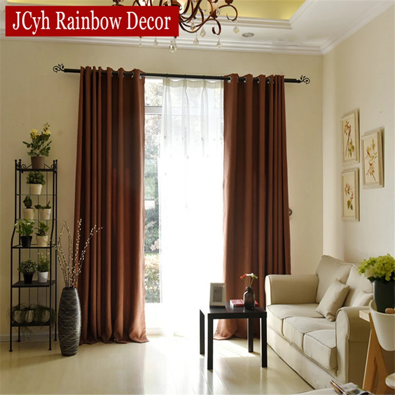Домашний декор одноцветные шторы для гостиной современные спальни Занавески Для