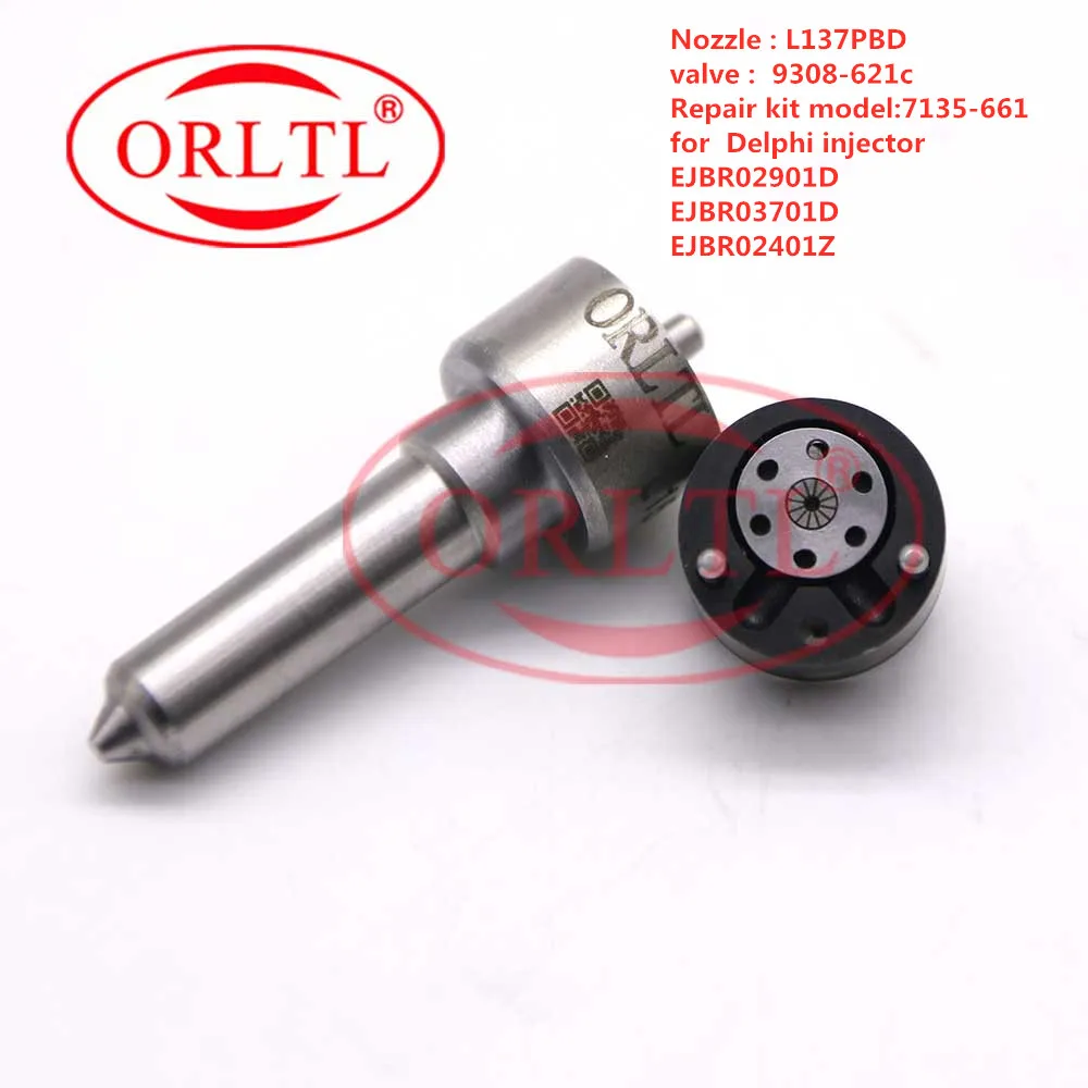 

ORLTL (7135-661) L137PBD + 9308-621c injecor repair kits set for Delphi CR injector nozzle EJBR02901D EJBR03701D EJBR02401Z