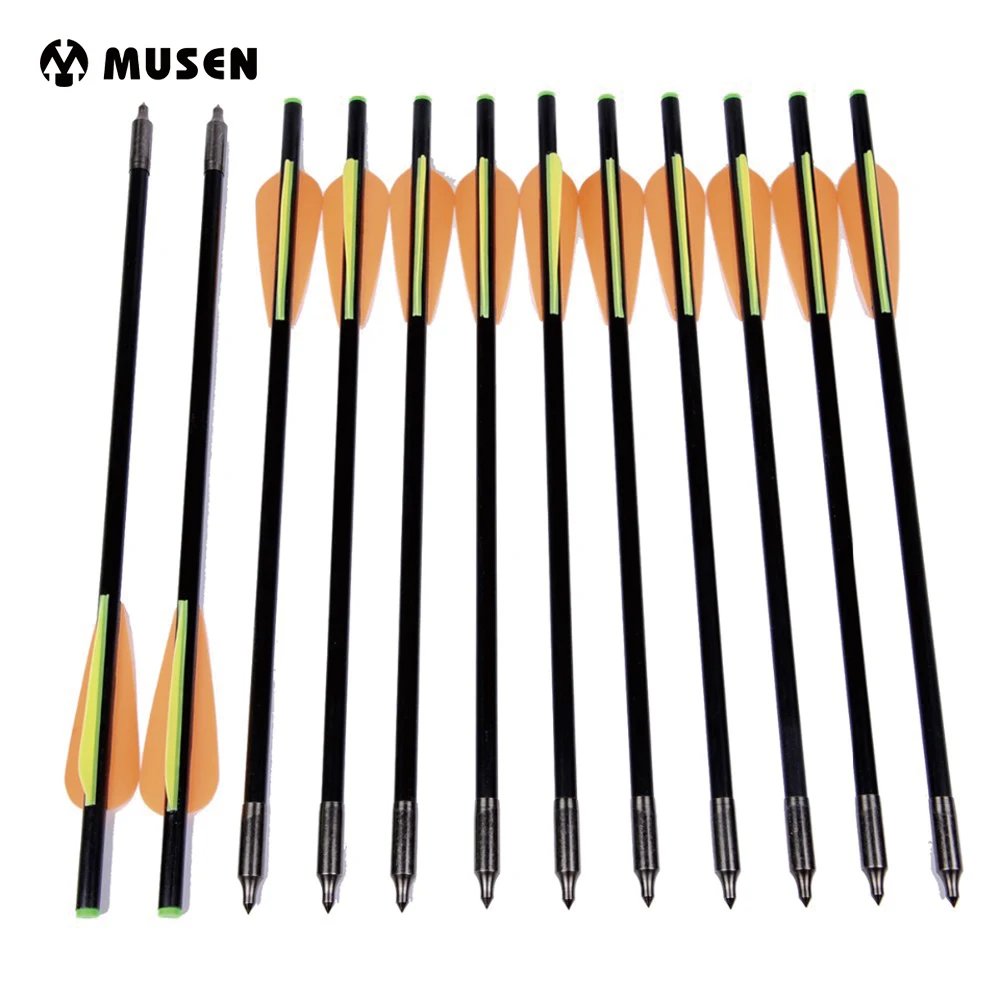 13 дюймов 8 mm стекловолокна арбалет со стрелкой болты с 4 &quotFletched лопатки для Arossbow